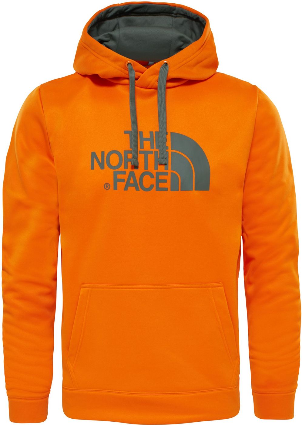 orange north face jumper